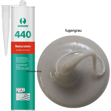 Ramsauer 440 Naturstein Silikon Fugen Dichtstoff 310ml Kartusche fugengrau
