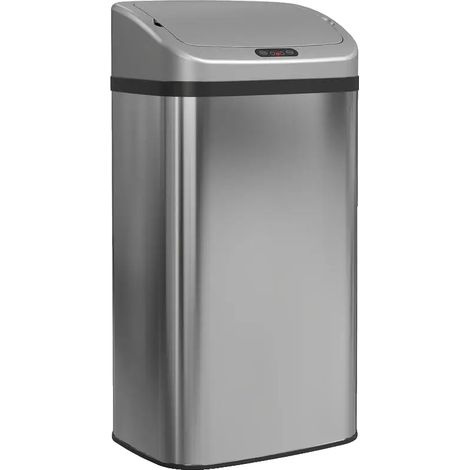 Cubo de basura, acero inoxidable, accionamiento mediante pedal, T1003-01-18022 (1/2)
