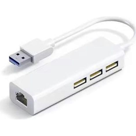 4-in-1 USB RJ45 LAN-Netzwerkkarte, USB 2.0 Ethernet-Hub, 10 Gbit/s Splitter-Adapter für Laptop und PC (treiberlos). (1/5)