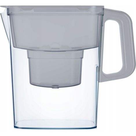 AQUAPHOR Compact Caraffa Filtrante per Acqua con 1 Cartucce MAXFOR+ 200L - 2,4L - Grigio (1/5)