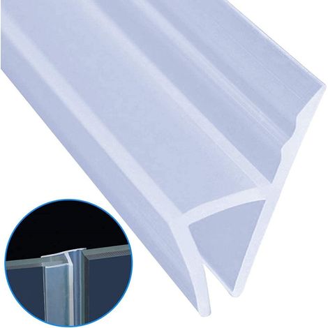 Joint de paroi de douche 10 mm, joint de paroi de douche incurvé pour joint de paroi de douche de rechange, paroi de douche pour baignoire, joint de douche en caoutchouc Porte de douche à fond droit (1/3)