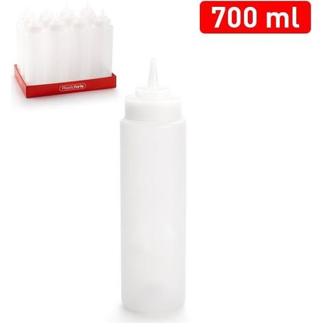 1 Pezzo Bottiglia Dosatore per Salse Creme Bocca Stretta 700 ml (1/2)