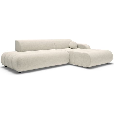 Selsey Arione - Ecksofa mit Schlaffunktion, Chenille Creme, 283 cm - rechts (1/5)