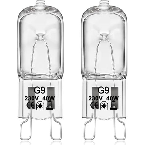 G9 Backofenlampe, Halogenlampen 230V 40W G9 Halogen dimmbar, 500LM 300°C Toleranzlampe, für Neff/AEG/Smeg/Hotpoint/Bosch/Whirlpool/, Electrolux/Zanussi/De Dietrich Backofen, 10er Pack [Energieklasse F (1/5)