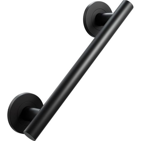AKW 1200 Series Straight Grab Rail 300mm Length - Matt Black Stainless Steel (1/2)