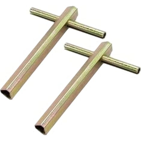 2 llaves para puerta de ascensor, llave triangular de metal con cerradura para ascensores, acceso de emergencia para bomberos para mantenimiento de ascensores (1/5)