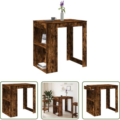 Holzwerkstoff Tisch -  Bartisch Räuchereiche 102x70x103,5 cm Holzwerkstoff (1/5)