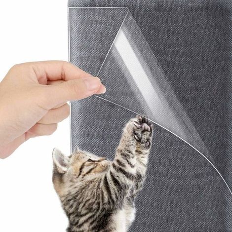 Selbstklebender Krallenschutz für Haustiere, 8er-Set, transparenter, kratzfester Couchschutz (15 x 47 cm, 30 x 45 cm) (1/5)