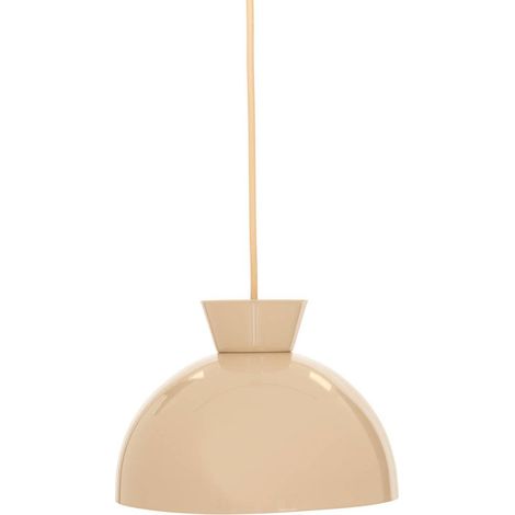 Lámpara colgante Lito redonda, 22 cm de diámetro, color beige - Atmosphera créateur d'intérieur (1/3)