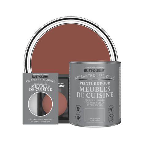 Peinture pour Meubles de Cuisine, Finition Brillante - Rouge Brique (1/3)