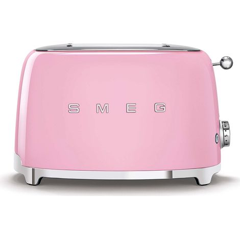 TOSTADOR SMEG TSF01PKEU ROSA, 2x2, 6 NIVELES TOSTADO, 950W.