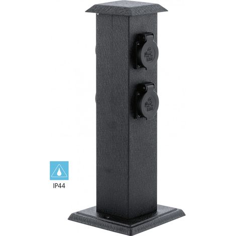 Eglo GARTEN-STECKDOSENSÄULE SCHWARZ (93426 PARK 4 26R624) (1/3)