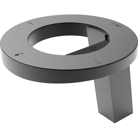 Robinet à capteur sur pied CONCEPT avec distributeur de savon et sèche-mains, hauteur 188 mm, noir (1/2)