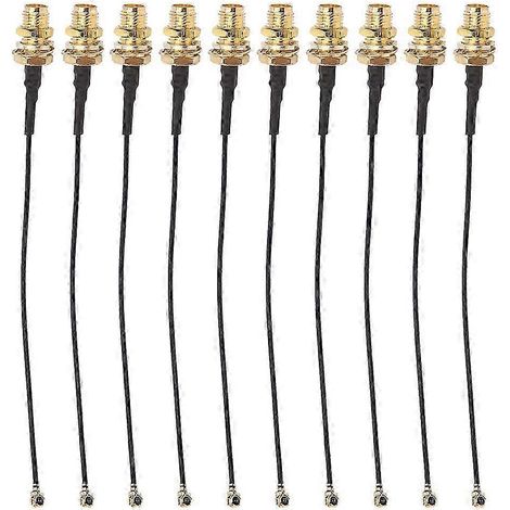 Câble Extension SMA vers IPX (U.FL) 10cm, Lot de 10 Antennes Passerelle Détecteur Reconnaissance Faciale (1/5)