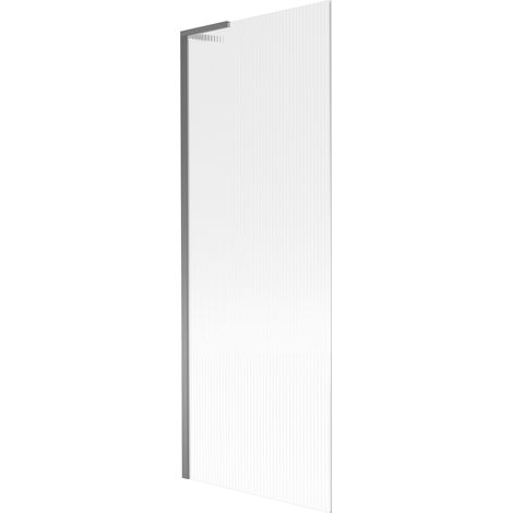 Mexen Next L Badewannenabtrennung 1-flügelig 70 x 150 cm, Streifen, Gun Metal - 895-070-000-03-09-95 (1/5)