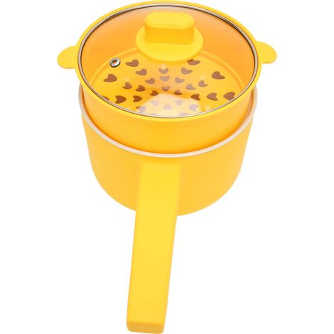 Casserole électrique multifonctionnelle 1,8 L avec tube chauffant annulaire, longue poignée et double paroi, pour usage domestique, 220 V, 600 W, prise britannique. (1/5)