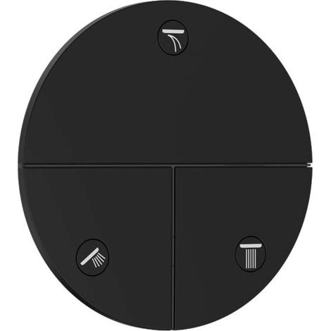 Hansgrohe ShowerSelect Comfort - Válvula oculta, para 3 aparatos, negro mate 15558670 (1/4)