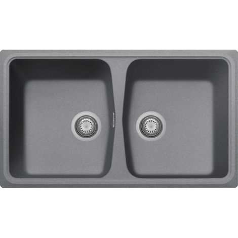 Lavello composito cucina Plados SP0862 due vasche - UM42 Titanio
