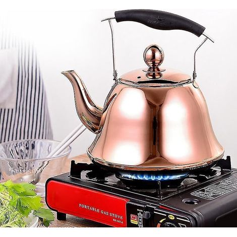 Serbia – Bollitore a fischio in acciaio inox da 2 litri – Fischietto antiscottatura – Adatto a piani cottura a gas e a induzione – Design ergonomico (1/3)