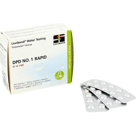 Boîte réactifs DPD 1 RAPID pour testeurs couleur – 250 pastilles – Analyse précise de l'eau de piscine – Plaquettes en aluminium – Acquavivastore