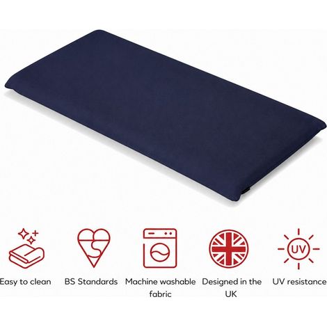SP 2 Seater Bench Pad Cushion - L116 x W48 x H6 cm - Navy