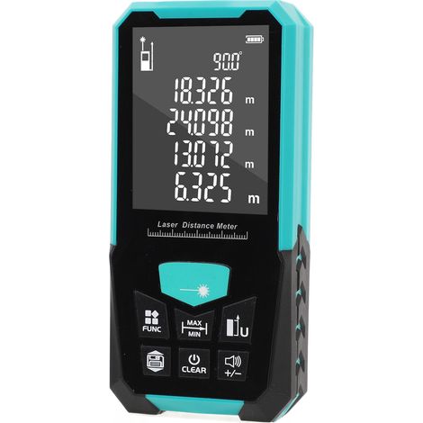 Télémètre laser 120m portée IP54 écran rétroéclairé 2,4 pouces USB rechargeable mesure distance et angle (1/5)
