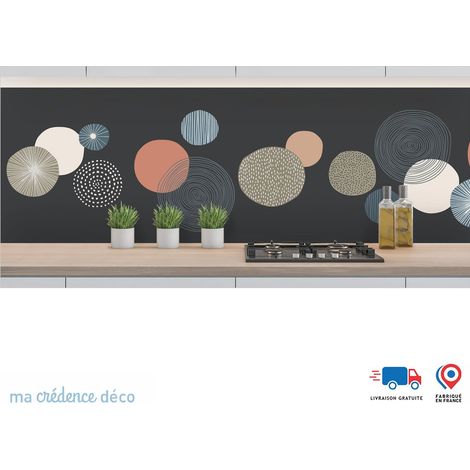 Crédence : Corail fond gris anthracite - Alu composite - 120 - 60 (1/3)