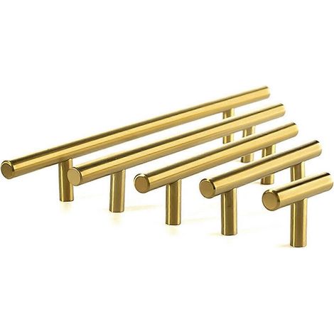 Moderne goldfarbene Möbelgriffe, 224 mm, Edelstahl, für Küchenschranktüren (1/5)