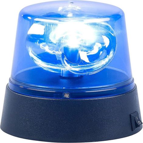 Gyrophare - Lampe Stroboscopique LED - Pour Situations d'Urgence et Événements Festifs - Fonctionne sur Piles - Bleu - 1 Pièce