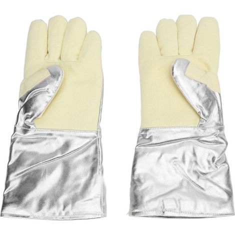 Hitzebeständige Handschuhe (500 °C), Verbrühungsschutz, mit verstärktem Daumen für Stahlwerke, Gießereien und Bäckereien – Crezuo