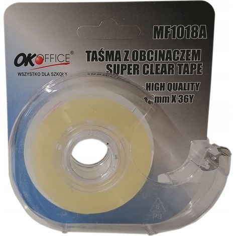 Cinta de 18 mm x 36 yardas con cortador y dispensador. (1/5)