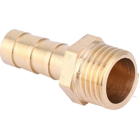 Lot de 5 raccords à barboter en laiton raccord de tube filetage mâle G1/4 pour gaz liquide 8 mm (1/5)