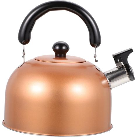 Bouilloire en acier inoxydable, équipée d'un sifflet pratique, sûre et robuste, adaptée à la cuisson au gaz et à l'induction. (1/5)