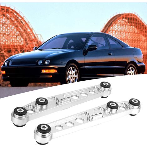 Kit de renfort de berceau et bras de suspension inférieurs arrière pour Honda Civic 92-95 (Argent) (1/5)
