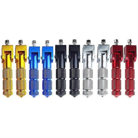 1 Paar CNC-Universal-Motorradpedale, Fußrasten, Fußstützen, universelle Klapppedale, Roller- und Motorradzubehör – Rot (1/4)