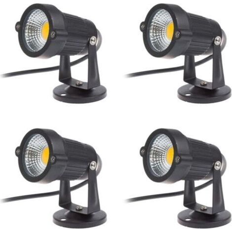 Ersandy – Lot de 4 spots LED 3W 220V orientables – Éclairage extérieur IP65 – Construction en aluminium – Tête réglable pour lumière ciblée