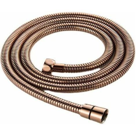 Douche Flexible en Acier Inoxydable Doré, Accessoire Pommeau de Douche à Main, Tuyau de Douche avec Finition Chromée Or Rose, Longueur Standard, Robuste et Résistant à la Corrosion (1/3)