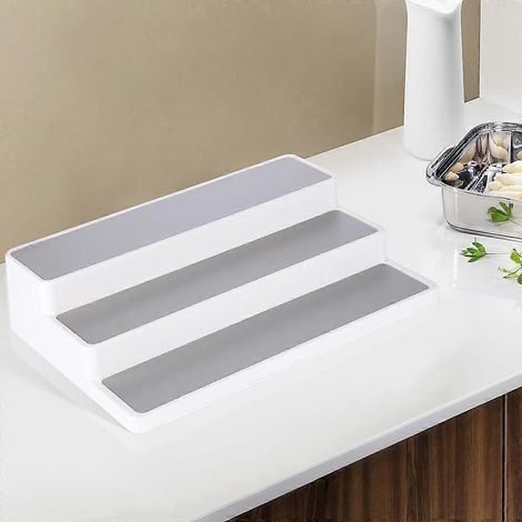 Étagères de cuisine à 3 niveaux, organisateur de placard, étagère de rangement pour garde-manger, porte-épices, accessoires de salle de bain (1/2)