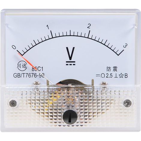 DC 0-3V Analog Panel Voltage Gauge Volt Meter 85C1 2.5% Error Margin (1/5)