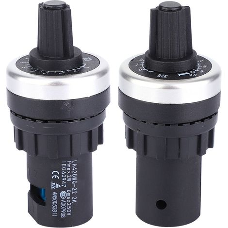 Potentiomètre 2K, LA42DWQ Potentiomètre à Cercle Unique Réglable à Vitesse Variable de Haute Précision 2K pour les Applications de Contrôle, Potentiomètres. (1/5)
