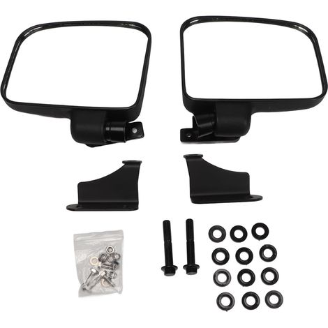Specchietti laterali di ricambio per UTV, trasparenti e neri, 2 pezzi, per POLARIS RANGER1000XP 2018 (1/5)