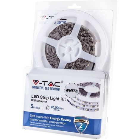 V-TAC LED-Streifen-Kit SMD3528 60 LED/m Naturweiß IP20 (212041+3237+3512) (1/2)