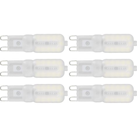 Ampoule G9 à intensité variable, Protection des yeux, économie d'énergie, 5W, 22 LED, petites ampoules pour plafonnier de bureau, 6 pièces, blanc, 220V