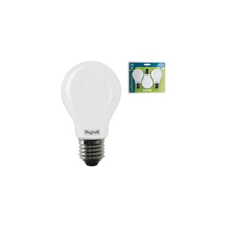 LAMPADA LED GOCCIA TUTTOVETRO E27 IN BLISTER- - 8w - 6500  °K fredda - 1055 lm - 60x105h - 2 pezzi BEGHELLI