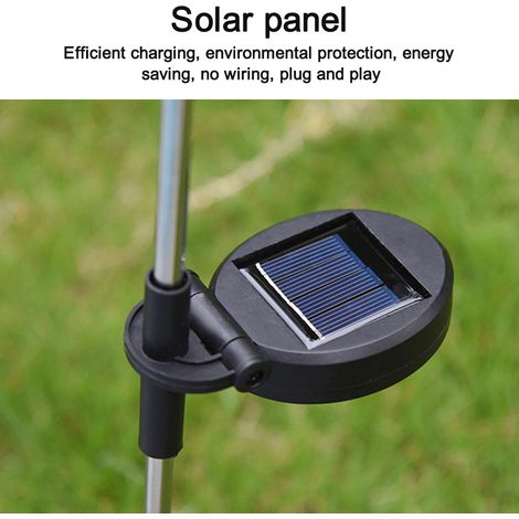 1 Lampe solaire, Piquet de jardin, LED multicolore, Panneau monocristallin, Étanche IP65, Extérieur (1/5)