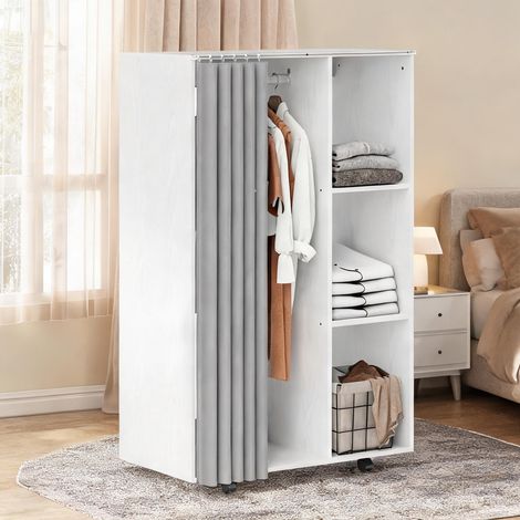 Armoire blanc en panneau de particules 80 x 40 x 128 cm (1/5)