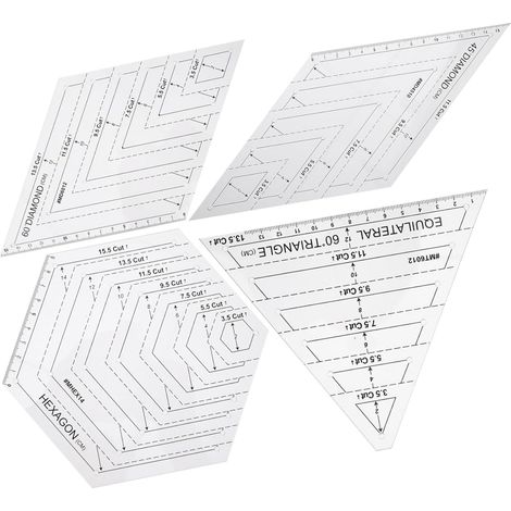 4 Pièces Règle de Patchwork de Outils de Couture pour Diy Facile à Utiliser pour Couture Broderie Projets Artisanaux (1/5)