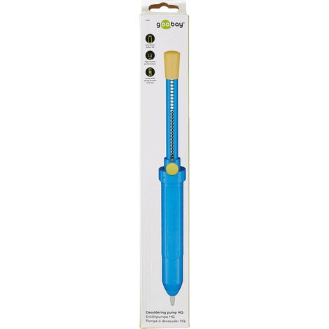 Pompe à dessouder boîtier plastique avec pointe téflon antistatique/Aspirateur de soudure/Pompe d'aspiration/Dessoudage/bleu (1/3)