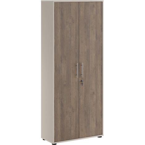 Armadio Multiuso 2 Ante Saponara, 4 Ripiani, 2 Ante, 5 Vani, 79x188h cm Beige