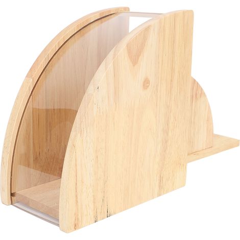 Porte-filtre anti-poussière en forme d'éventail, organisateur de filtres à café en bois massif (1/5)